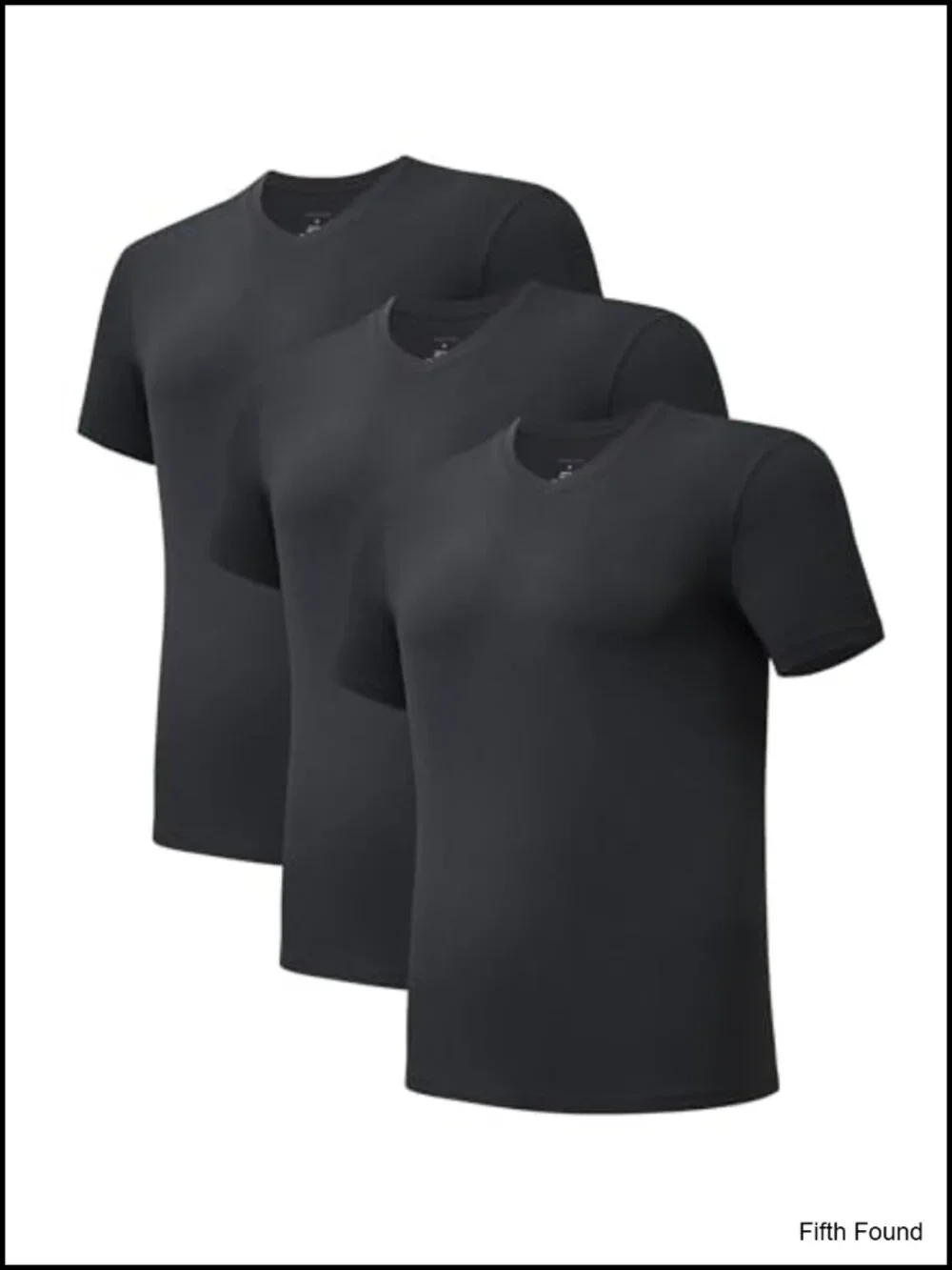 Ultra-Soft V-Neck Undershirts for Men 3 Pack, MicroModal Stretch Tees, Tag Free